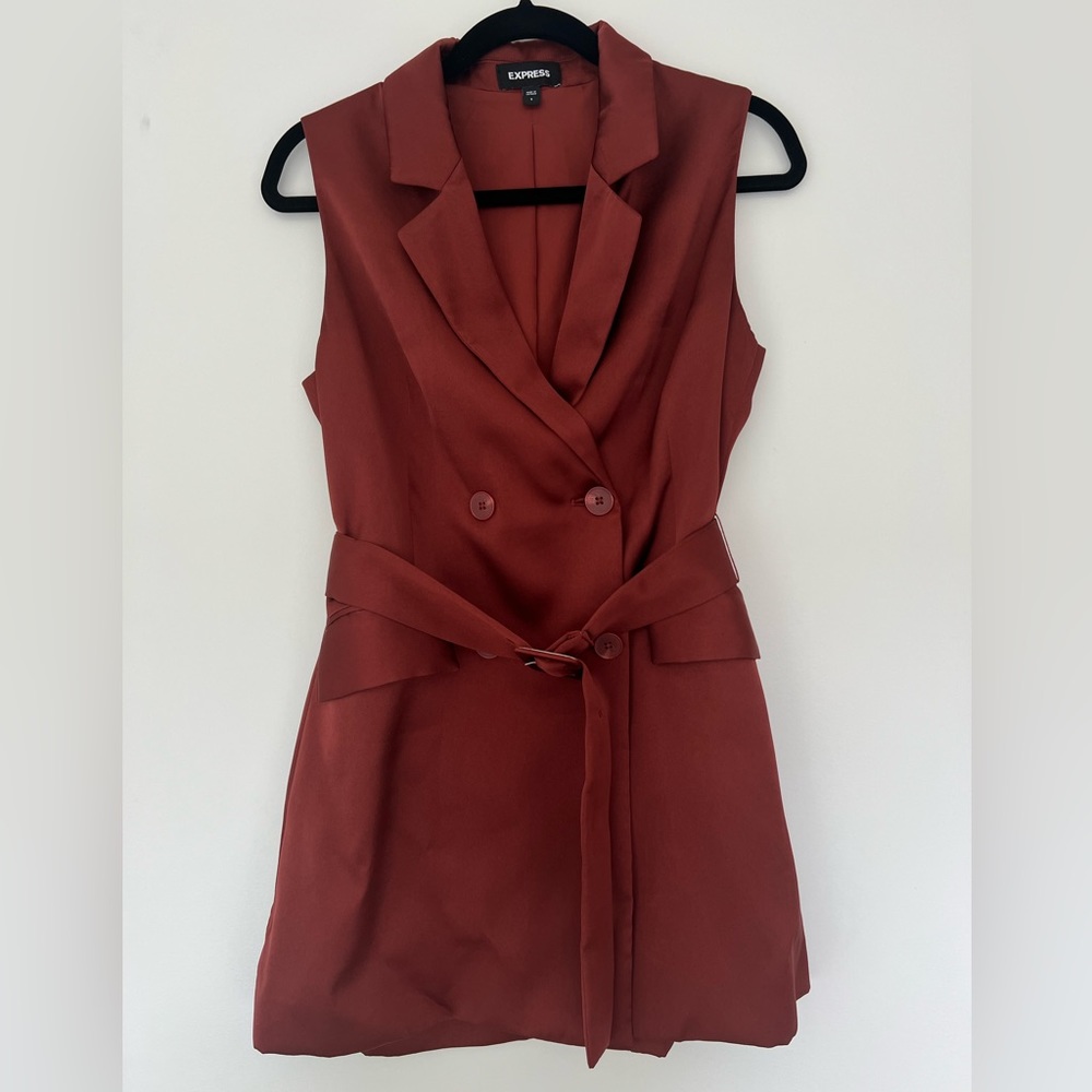 Express Blazer Dress, Size Small, Rust Color